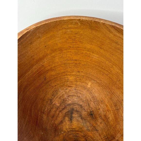 Large Winsome Teak Wood Salad Bowl Hand Painted - Picture 3 of 10